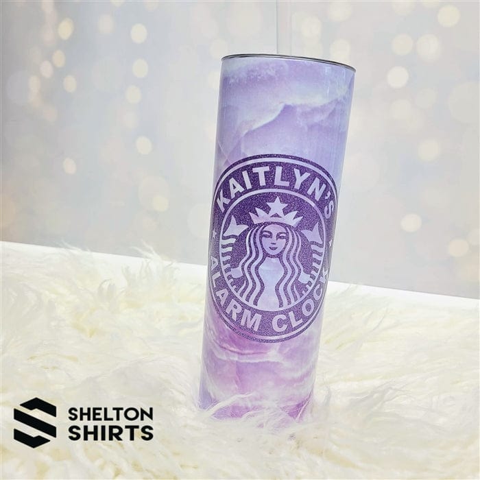 Marble Tumbler with Matte Black Starbucks Logo Decal Marble Tumbler with Matte Black Personalized Starbucks Logo Decal - 20 oz Double Wall Insulated Tumbler with sipper lid and straw Mugs Candy Wrapper Store