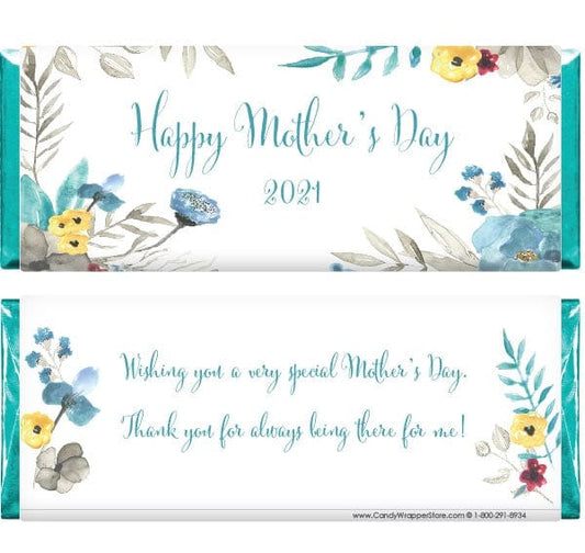 MD2 - Mother's Day Watercolor Spring Floral Candy Bar Wrapper Mother's Day Watercolor Spring Floral Candy Bar Wrapper MD2