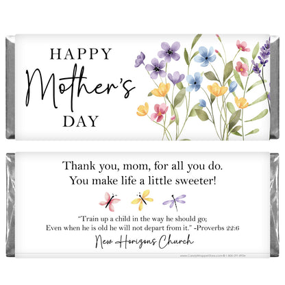 MD204 - Mother's Day Paper Flowers Candy Wrappers Mother's Day Paper Flowers Candy Wrappers md204