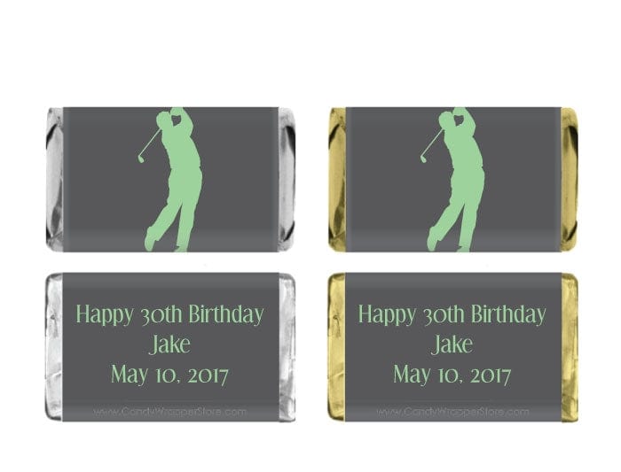 MINIBD355 - Golf Miniature Birthday Candy Bar Wrapper Golf Miniature Hersheys Birthday Candy Bar Wrapper Party Favors BD355