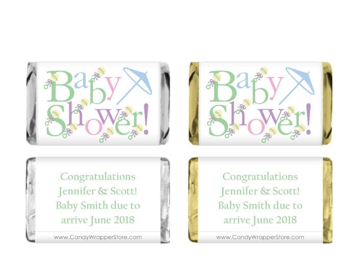 MINIBS204A - Miniature Baby Shower Candy Bar Wrappers Miniature Baby Shower Candy Bar Wrappers Baby & Toddler BS204