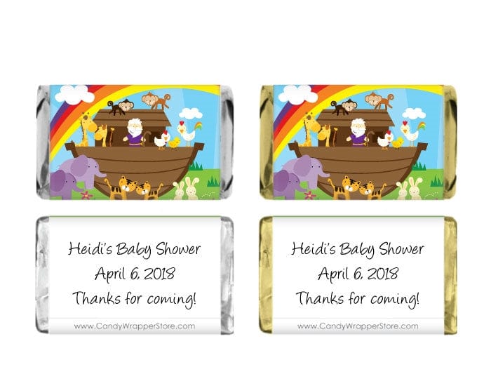MINIBS246 - Miniature Noahs Ark Baby Shower Candy Bar Wrapper Miniature Noahs Ark Baby Shower Candy Bar Wrapper Baby & Toddler BS246
