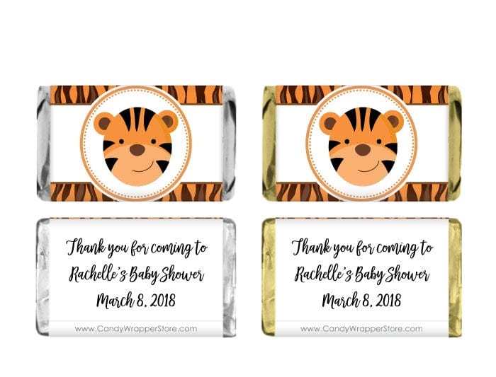 MINIBS263 - Miniature Baby Shower Tiger Candy Bar Wrappers Miniature Baby Shower Tiger Miniature Hershey's Candy Bar Wrappers Baby & Toddler BS263