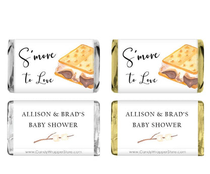 Miniature Smore to Love Baby Shower Candy Bar Wrappers Birth Announcement BS302