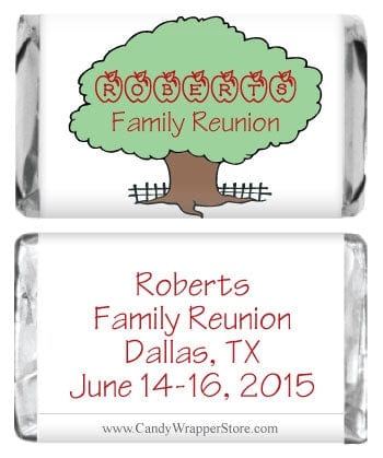 MINIFAM205 - Miniature Family Tree Reunion Wrapper Miniature Family Tree Reunion Wrapper Party Favors FAM205