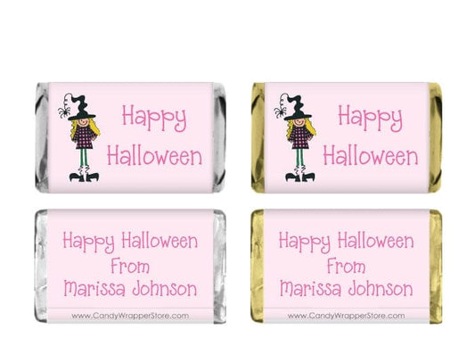 MINIHAL200A - Miniature Witch Halloween Candy Bar Wrappers Miniature Witch Halloween Candy Bar Wrappers Party Supplies HAL200