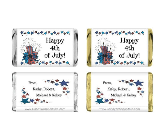 MINIIND201 - Miniature 4th of July Stars Wrappers Miniature 4th of July Stars Wrappers IND201