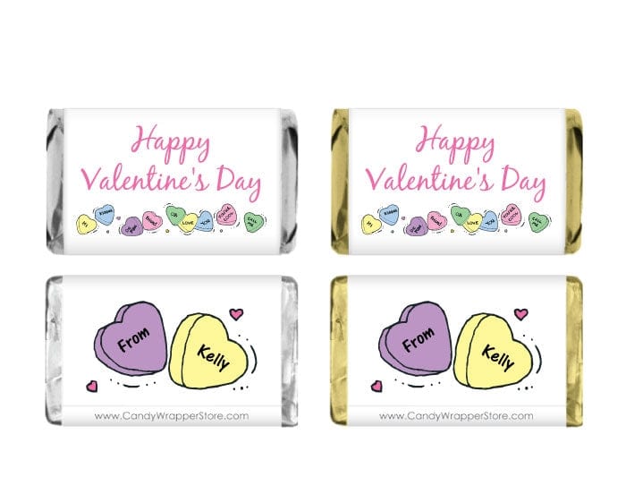 MINIVAL200 - Mini Conversation Hearts Valentines Day Wrappers Mini Conversation Hearts Valentines Day Wrappers VAL200