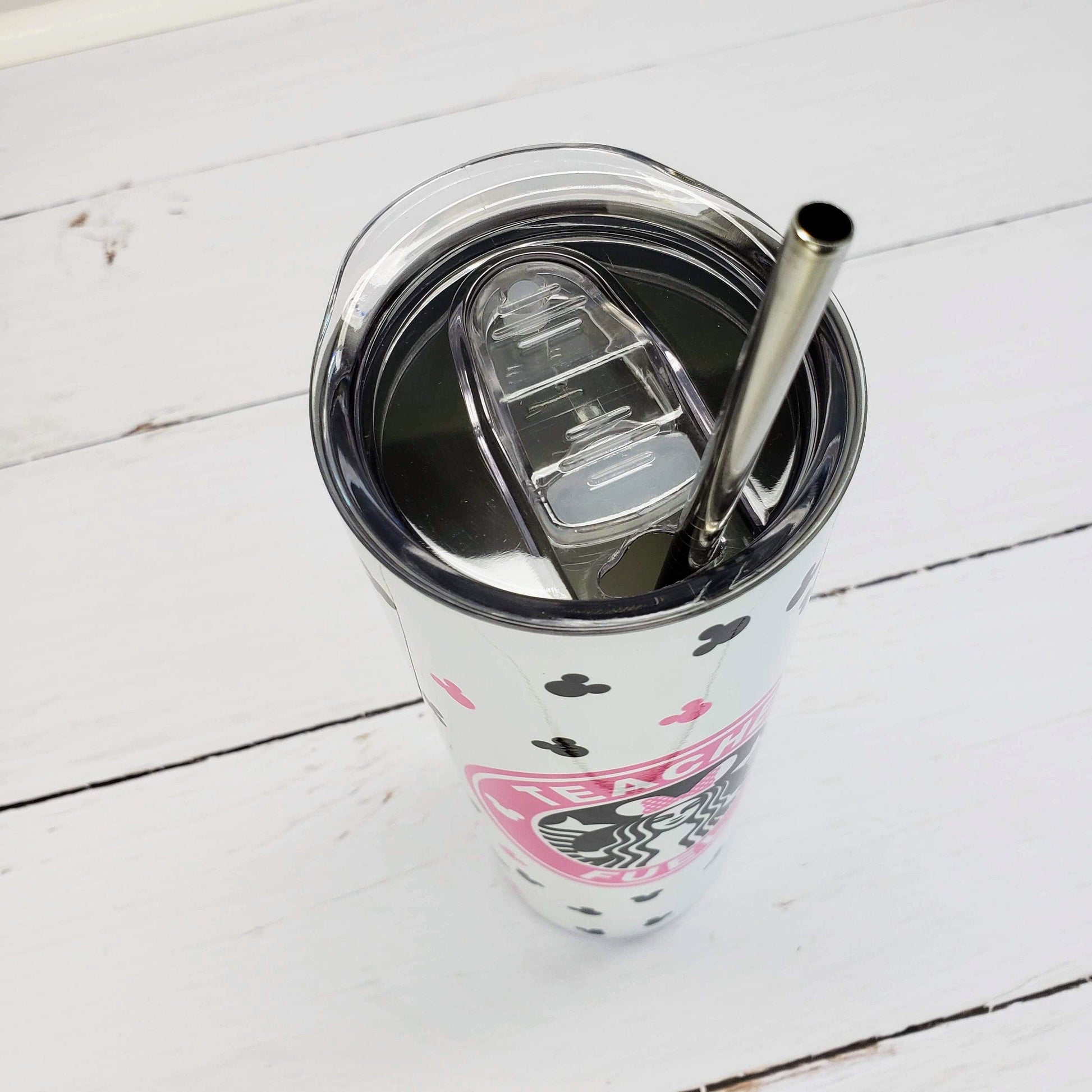 20 oz Stainless Steel Skinny Tumbler with Personalized Swirl Name