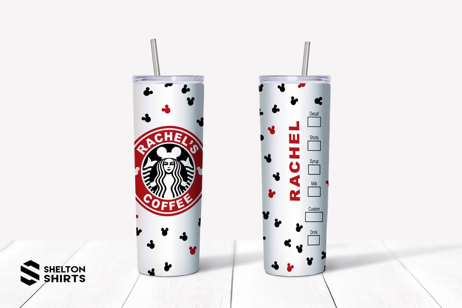 Minnie Starbucks Tumbler with Personalized Name up the side - PERMANEN –  Candy Wrapper Store