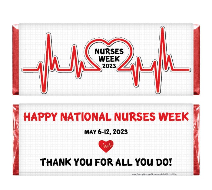 NURSE202 - Nurses Week Heartbeat Candy Bar Wrappers Nurses Week Heartbeat Candy Bar Wrappers NURSE202