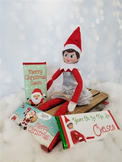 Personalized Christmas Elf Candy Bar with Your Childs Name Christmas Santa Candy Bar Personalized With Your Childs Name Santa Bar