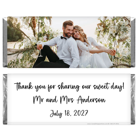 Picture Perfect Wedding Candy Bar Wrapper with Full Front Photo Picture Wedding Candy Bar Wrapper with Full Front Photo Wedding Favors WA394