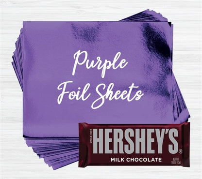 Purple Foil - 40 sheets Shiny Dark Purple Foil Wrappers for 1.55 oz Candy Bars Candy & Chocolate foil40