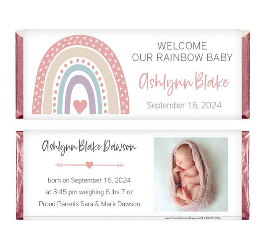 Rainbow Baby Girl Birth Announcement Wrapper - BAG274 Rainbow Baby Girl Birth Announcement Wrapper Birth Announcement BAG274
