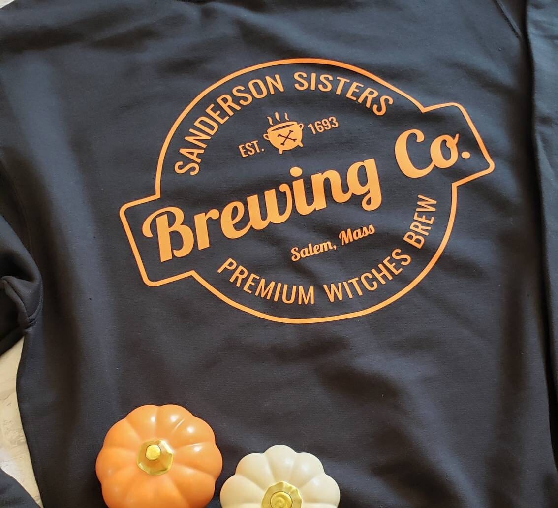 Sanderson Sisters Brewing Company on Black or Heather Grey Hoodie Sweatshirt HAL233