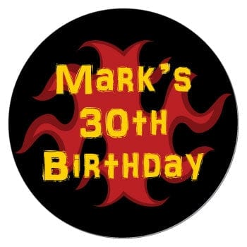 SBD303 - Flames & Fire Birthday Stickers Flames & Fire Birthday Stickers Party Favors BD303