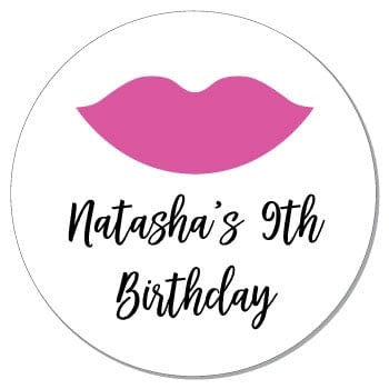 SBD39 - Lips Birthday Stickers Lips Birthday Stickers Party Favors Candy Wrapper Store