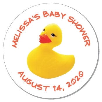 SBS13 - Rubber Duckie Baby Shower Sticker Rubber Duckie Baby Shower Stickers Birth Announcement Candy Wrapper Store