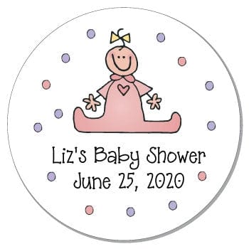 Pink Baby Baby Shower Stickers – Candy Wrapper Store