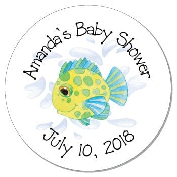 SBS231 -  Under the Sea Baby Shower Stickers Under the Sea Baby Shower Stickers Party Favors BS231