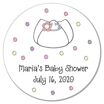 SBS24 - Pink Diaper Baby Shower Stickers Pink Diaper Baby Shower Stickers Birth Announcement Candy Wrapper Store