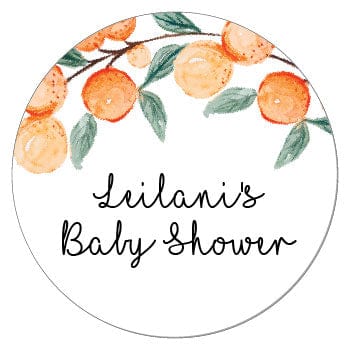 Little Cutie Baby Shower Sticker Birth Announcement BS363