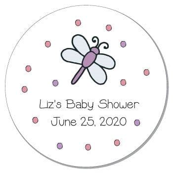 SBS4 - Dragonfly Baby Shower Sticker Dragonfly Baby Shower Stickers Birth Announcement Candy Wrapper Store