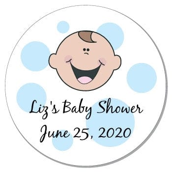 SBS7 - Sweet Baby Boy Face Baby Shower Sticker Sweet Baby Boy Face Baby Shower Sticker Birth Announcement Candy Wrapper Store