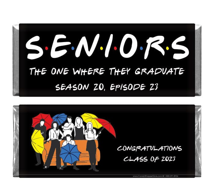 SENIORS The One Where They Graduate Friends Theme Candy Bars Party Favors Candy Wrapper Store