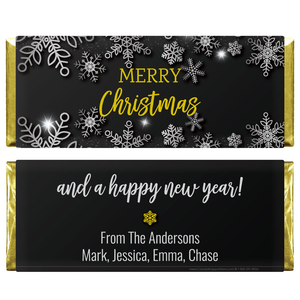 Silver and Gold Snowflake Christmas Candy Bar Wrapper Silver and Gold Snowflake Christmas Candy Bar Wrapper Candy Wrapper Store