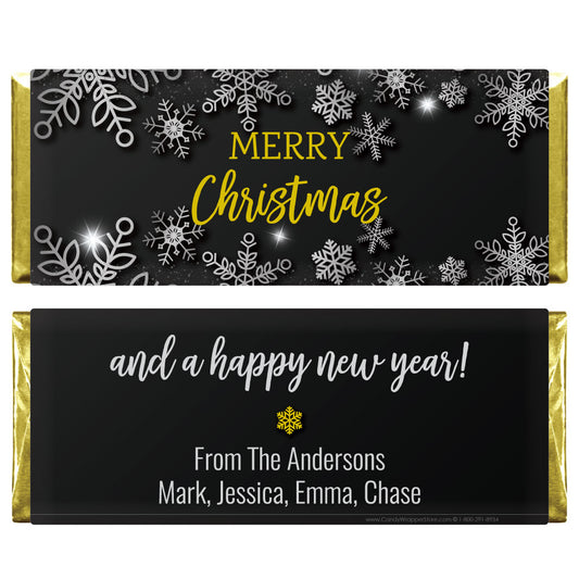 Silver and Gold Snowflake Christmas Candy Bar Wrapper Silver and Gold Snowflake Christmas Candy Bar Wrapper Candy Wrapper Store
