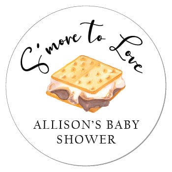 Smore to Love Baby Shower Sticker Birth Announcement BS302