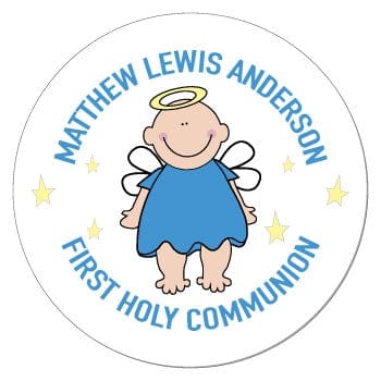 SREL208 - Boy Angel Baby Religious Stickers Angel Baby Religious Stickers Baby & Toddler REL208