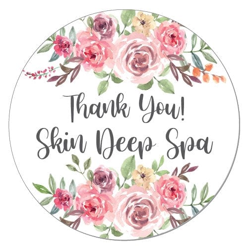 STY271 - Watercolor Floral Thank You Sticker Watercolor Floral Thank You Sticker TY271