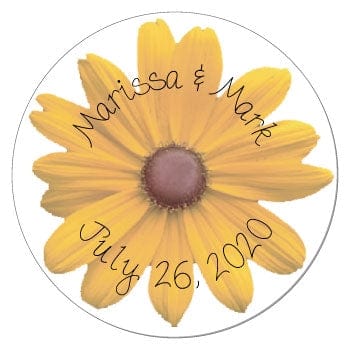 SWA11 - Yellow Daisy Wedding Stickers Yellow Daisy Wedding Stickers Candy Wrapper Store