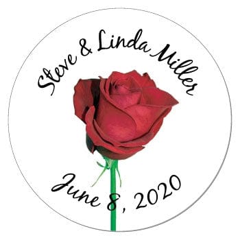 SWA12 - Red Rose Wedding Stickers Red Rose Wedding Stickers Candy Wrapper Store