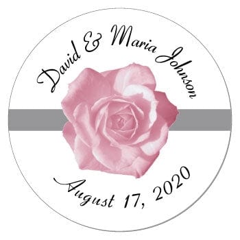 SWA238 - Elegant Pink Rose Wedding Stickers Elegant Pink Rose Stickers WA238