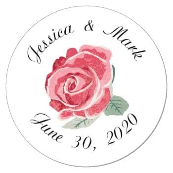 SWA241 - Watercolor Red Rose Stickers Watercolor Red Rose Stickers WA241