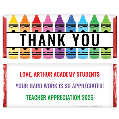 TA204 - Kids Faces Teacher Appreciation Candy Bar Wrapper 