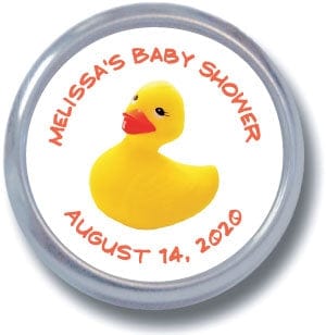 TBS13 - Baby Shower Tins - Set of 24 Rubber Duckie Baby Shower Tins
 Birth Announcement Candy Wrapper Store