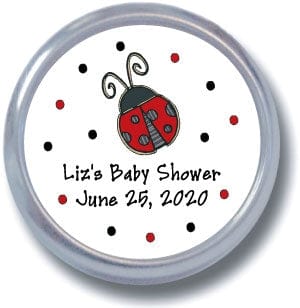 TBS22 - Baby Shower Tins - Set of 24 Ladybug Baby Shower Tins Birth Announcement Candy Wrapper Store