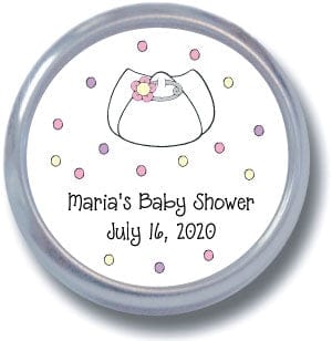 TBS24 - Baby Shower Girl Diaper Tins - Set of 24 Baby Shower Girl Diaper Tins Birth Announcement Candy Wrapper Store