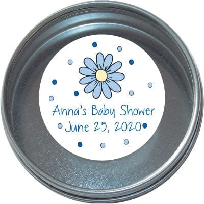 TBS9 - Baby Shower Tins - Set of 24 Daisy Baby Shower Tins

 Birth Announcement Candy Wrapper Store