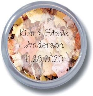 TW13 - Wedding Tins - Set of 24 Fall Leaves Wedding Tins Candy Wrapper Store