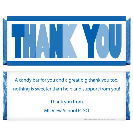 TY201 - Thank You Candy Bar Wrapper