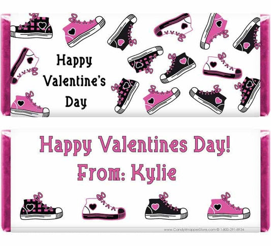 VAL208 - Valentines Day Shoes Candy Wrappers Valentines Day Shoes Candy Wrappers Candy Wrapper Store