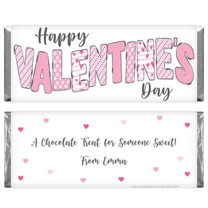 VAL234 - Valentine's Day Chocolate Bar Candy Bar Wrappers Valentine's Day Chocolate Bar Candy Bar Wrappers Candy Wrapper Store