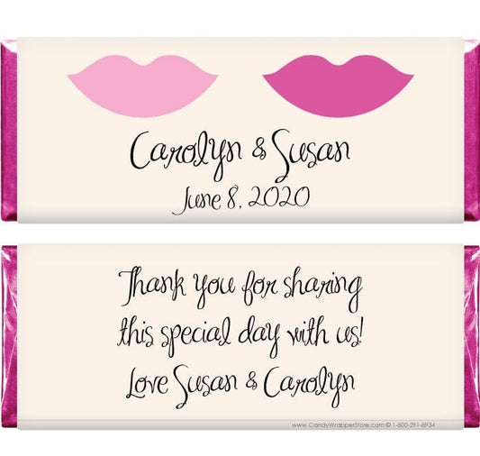 WA292A - Wedding Lips Candy Bar Wrapper Wedding Lips Candy Bar Wrapper Wedding Favors WA292