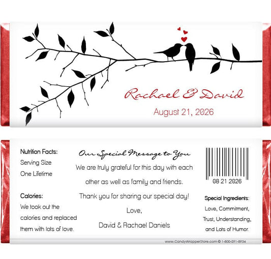 WA325 - Birds on a Branch Wedding Wrapper Birds on a Branch Wedding Wrapper Wedding Favors WA325